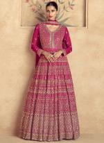 Georgette Rani Wedding Wear Sequins Work Readymade Anarkali Suit